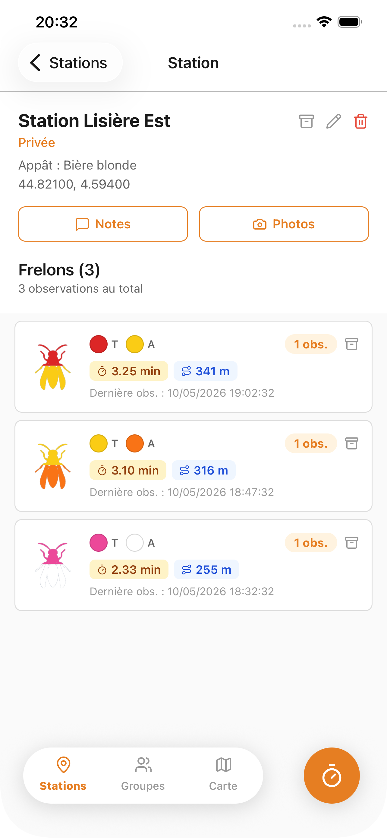Détail d'une station LeFrelon Pisteur